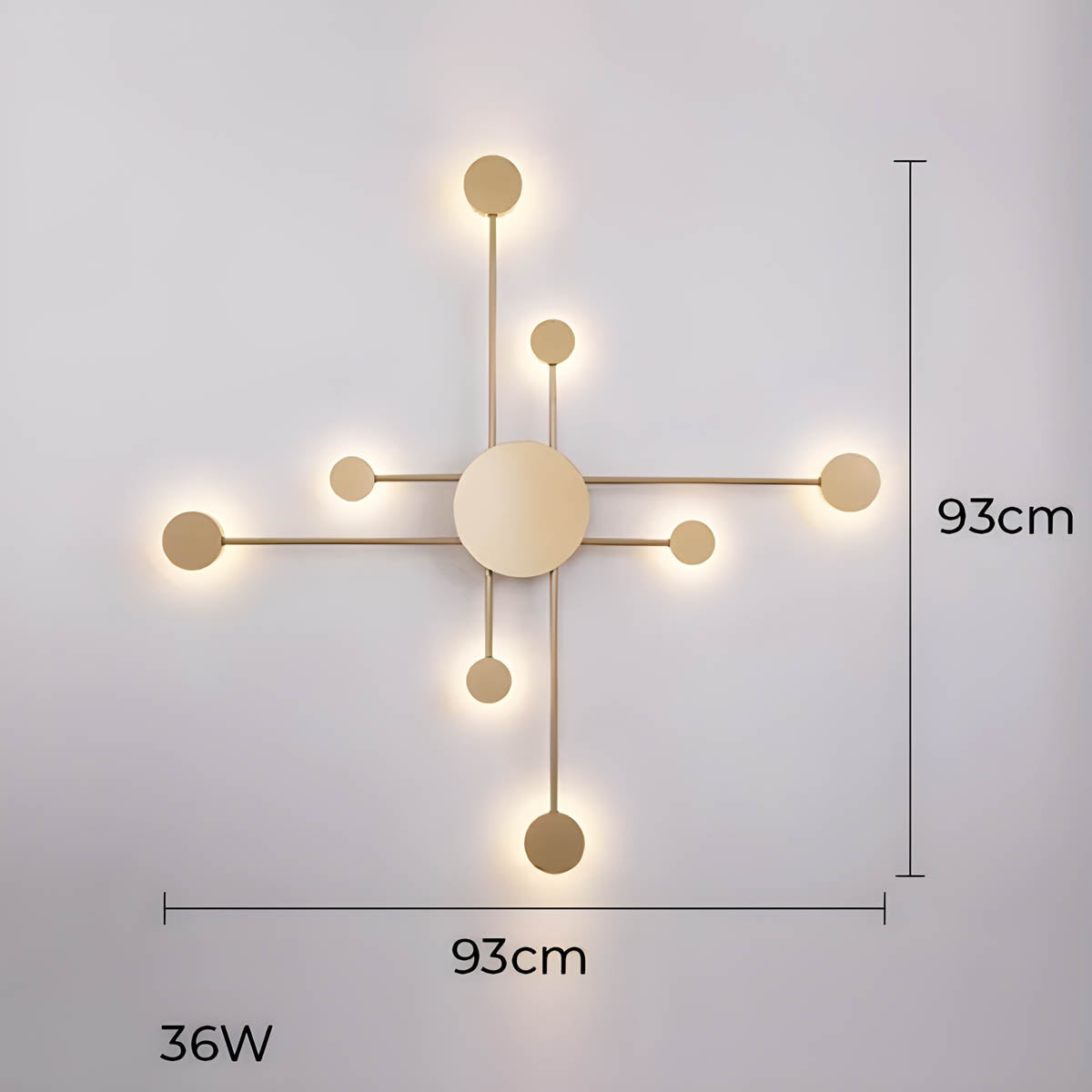 Lumya - Modern Geometric LED Wall Light | White Gold and Black Indoor Lighting - Styyler