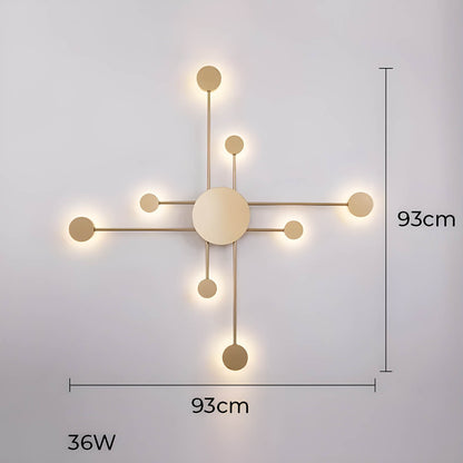 Lumya - Modern Geometric LED Wall Light | White Gold and Black Indoor Lighting - Styyler