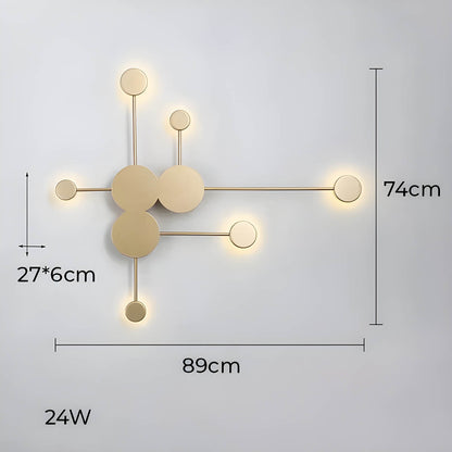 Lumya - Modern Geometric LED Wall Light | White Gold and Black Indoor Lighting - Styyler