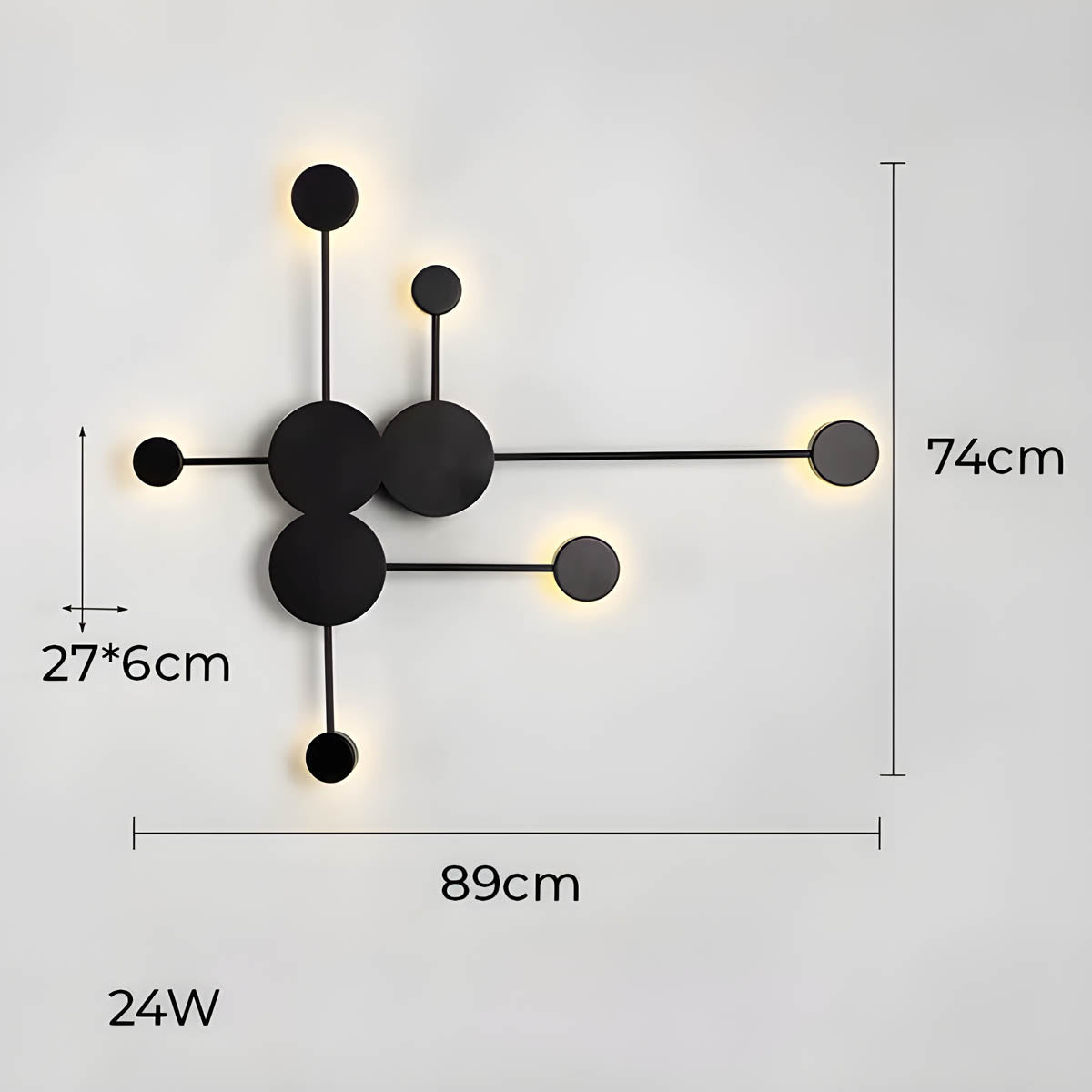 Lumya - Modern Geometric LED Wall Light | White Gold and Black Indoor Lighting - Styyler