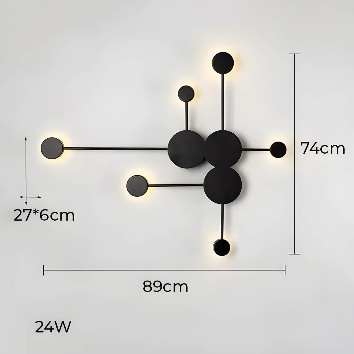 Lumya - Modern Geometric LED Wall Light | White Gold and Black Indoor Lighting - Styyler