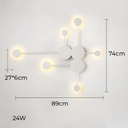 Lumya - Modern Geometric LED Wall Light | White Gold and Black Indoor Lighting - Styyler