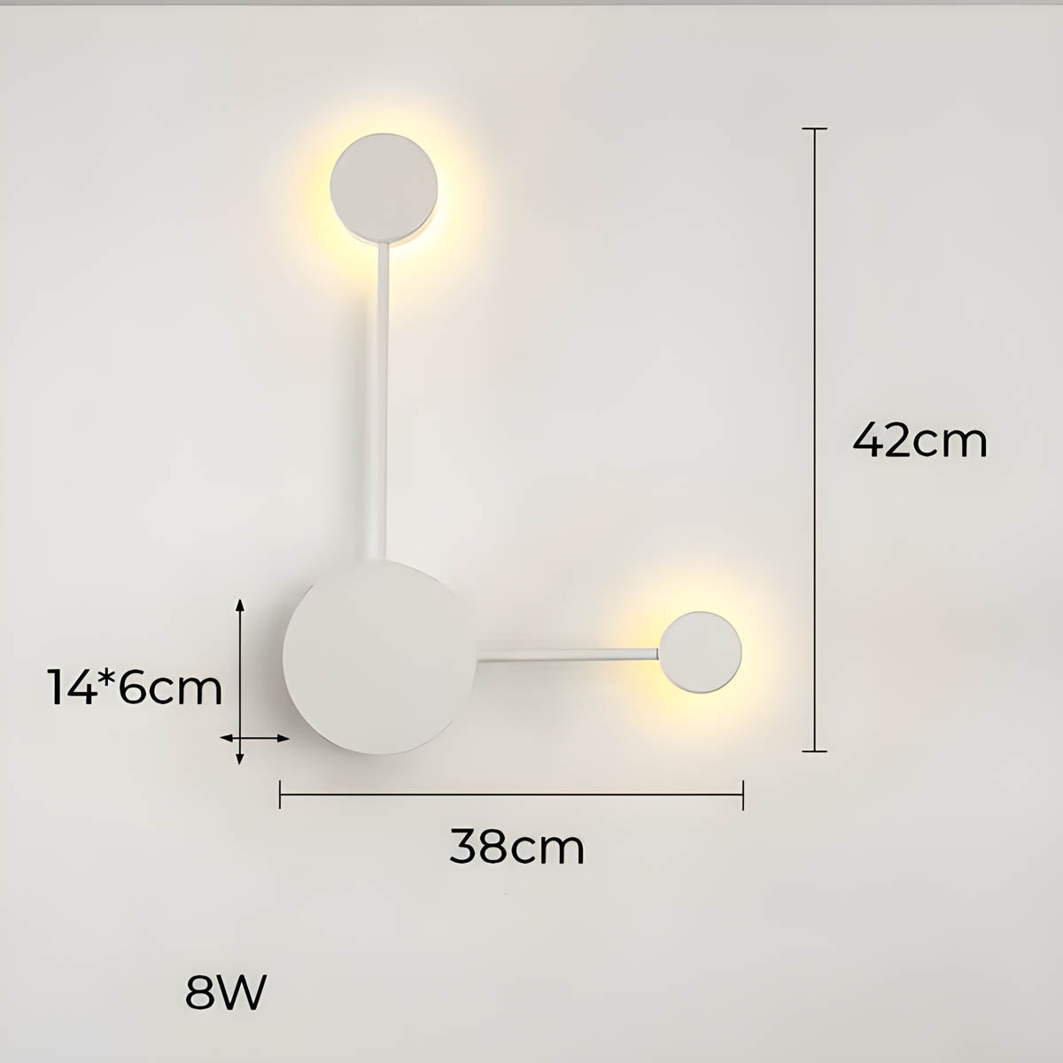 Lumya - Modern Geometric LED Wall Light | White Gold and Black Indoor Lighting - Styyler