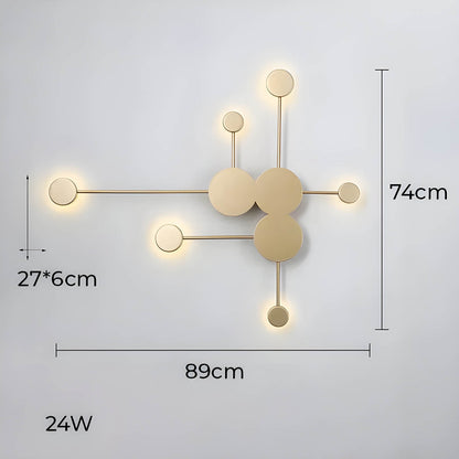 Lumya - Modern Geometric LED Wall Light | White Gold and Black Indoor Lighting - Styyler