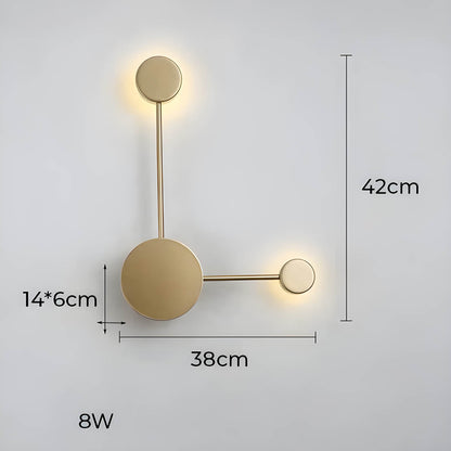 Lumya - Modern Geometric LED Wall Light | White Gold and Black Indoor Lighting - Styyler