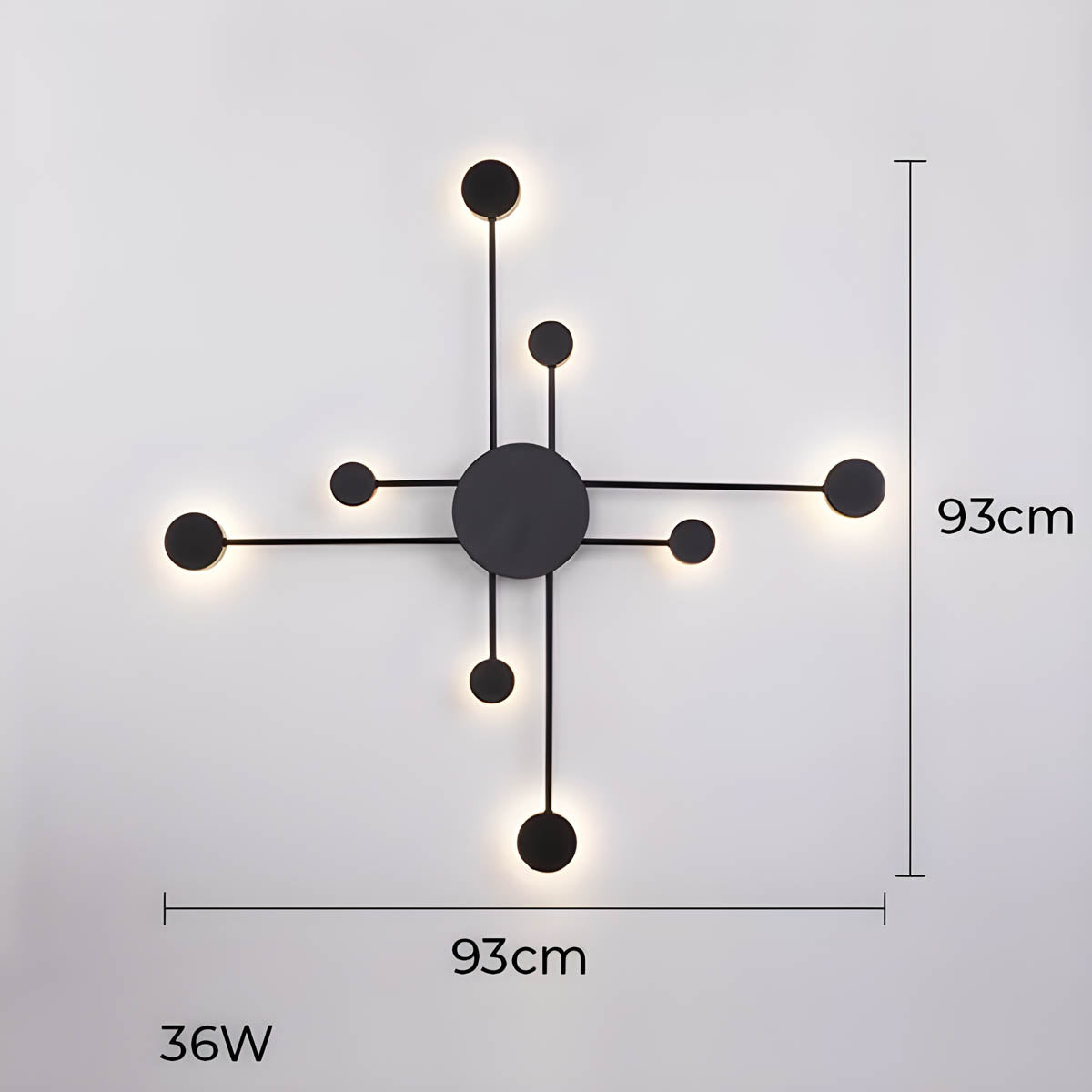 Lumya - Modern Geometric LED Wall Light | White Gold and Black Indoor Lighting - Styyler