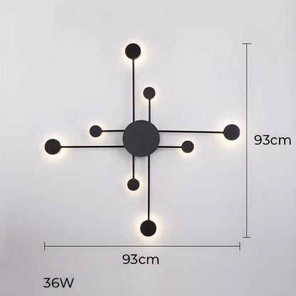 Lumya - Modern Geometric LED Wall Light | White Gold and Black Indoor Lighting - Styyler