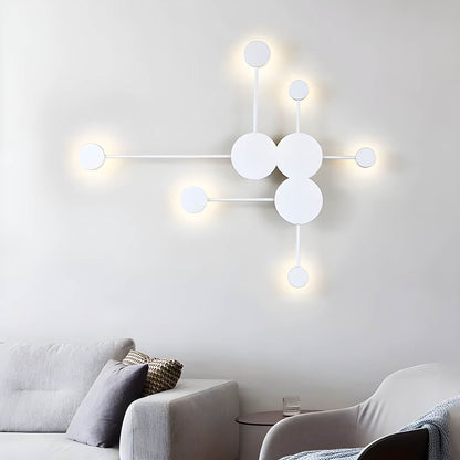 Lumya - Modern Geometric LED Wall Light | White Gold and Black Indoor Lighting - Styyler