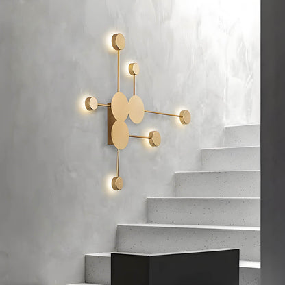 Lumya - Modern Geometric LED Wall Light | White Gold and Black Indoor Lighting - Styyler