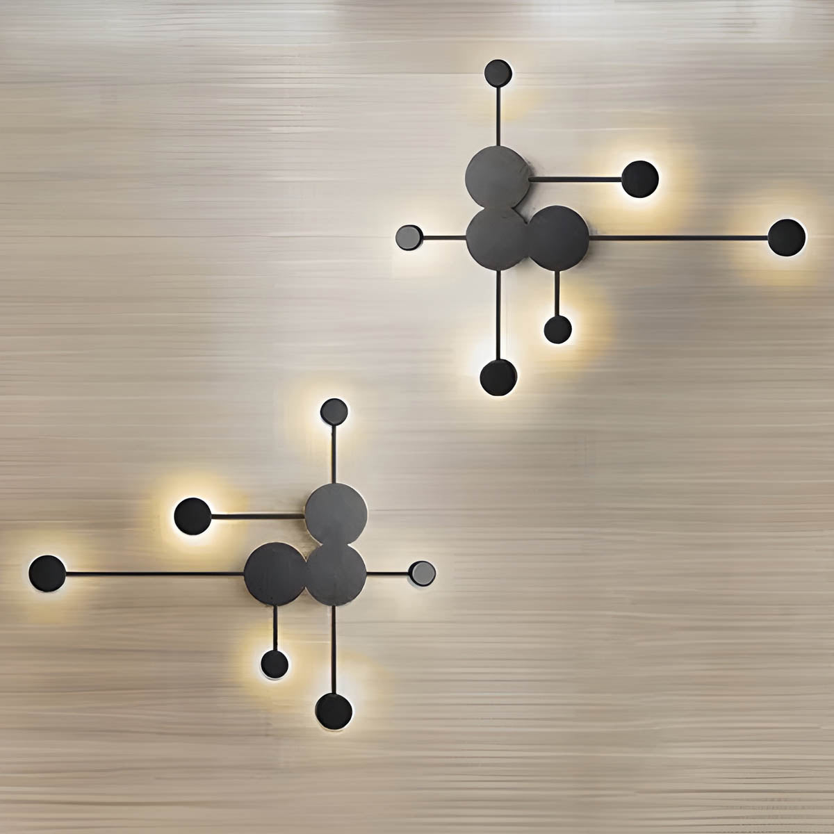 Lumya - Modern Geometric LED Wall Light | White Gold and Black Indoor Lighting - Styyler