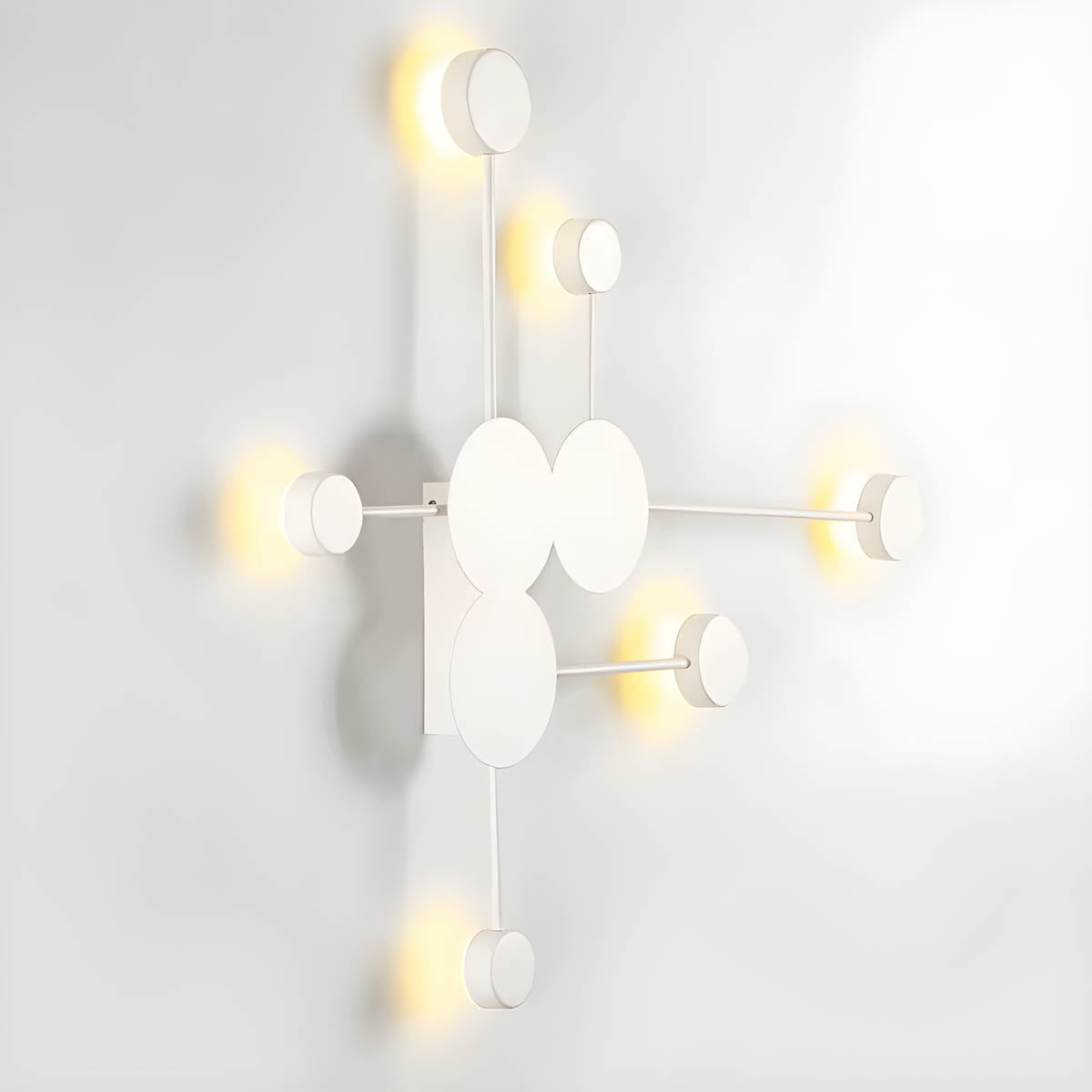 Lumya - Modern Geometric LED Wall Light | White Gold and Black Indoor Lighting - Styyler
