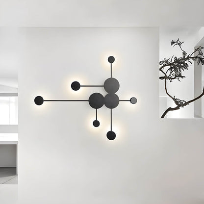 Lumya - Modern Geometric LED Wall Light | White Gold and Black Indoor Lighting - Styyler