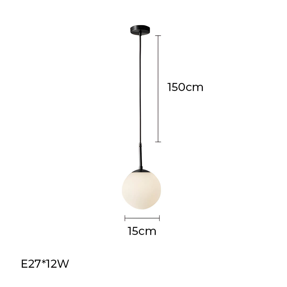 Sonya Minimalist Pendant Light with Adjustable Cord and Glass Globes - Styyler