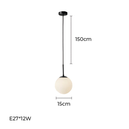 Sonya Minimalist Pendant Light with Adjustable Cord and Glass Globes - Styyler