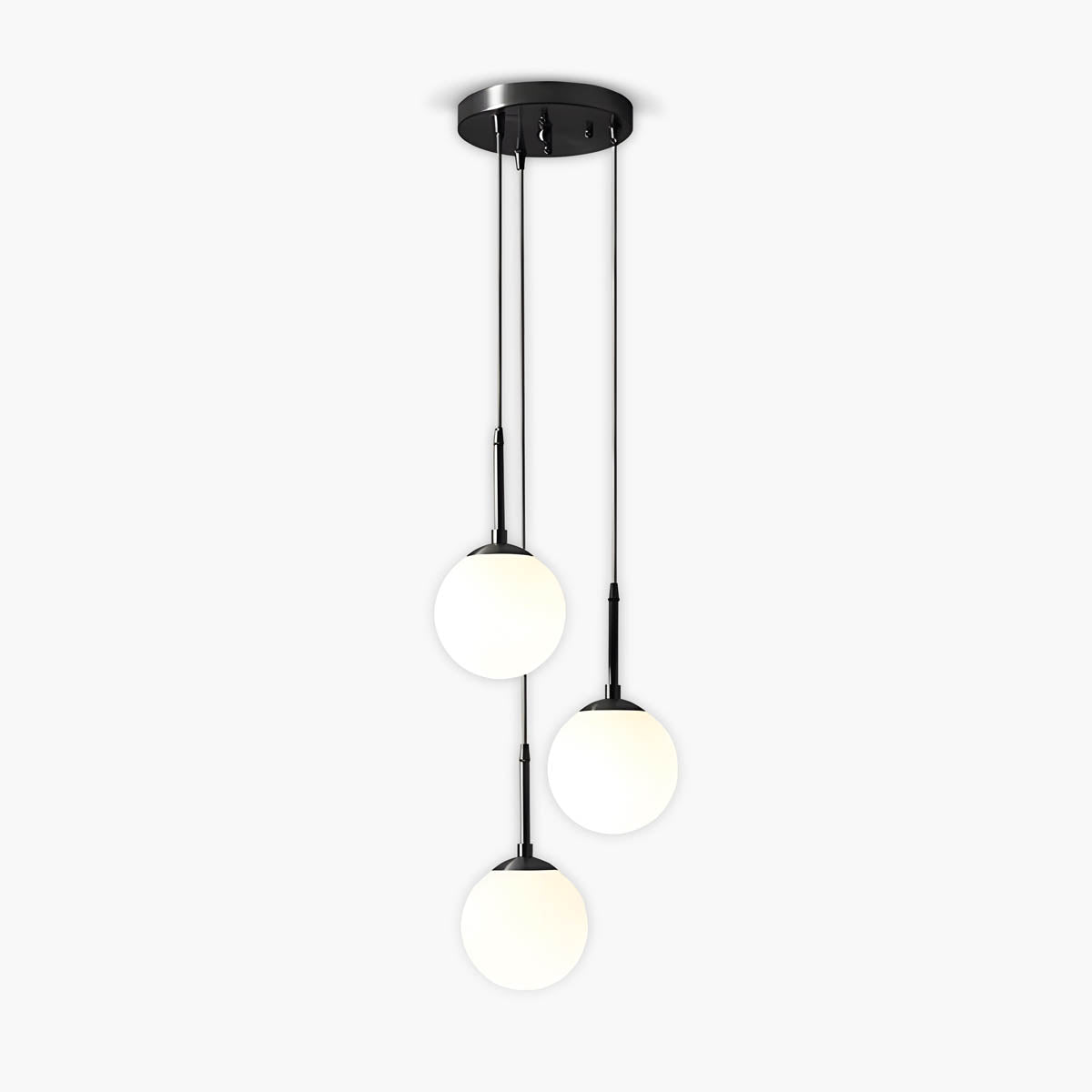 Sonya Minimalist Pendant Light with Adjustable Cord and Glass Globes - Styyler