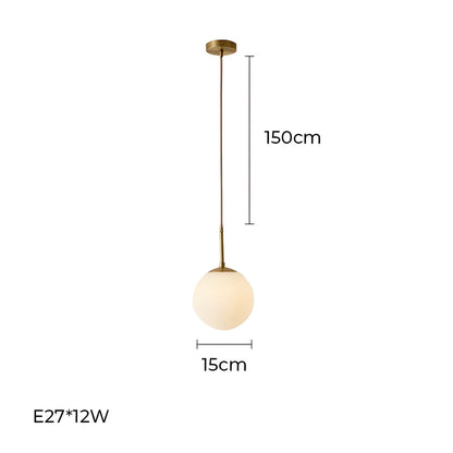 Sonya Minimalist Pendant Light with Adjustable Cord and Glass Globes - Styyler