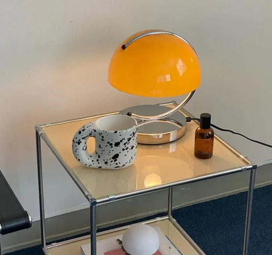 NOIRN Retro Space Age Lamp | Chrome Base Dome Table Light