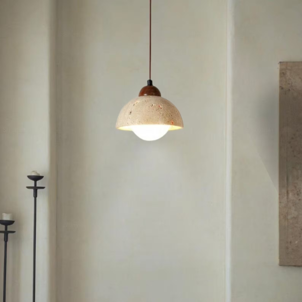 Lustra Travertine Pendant Light | Natural Stone Lamp for Modern & Classic Interiors - Styyler