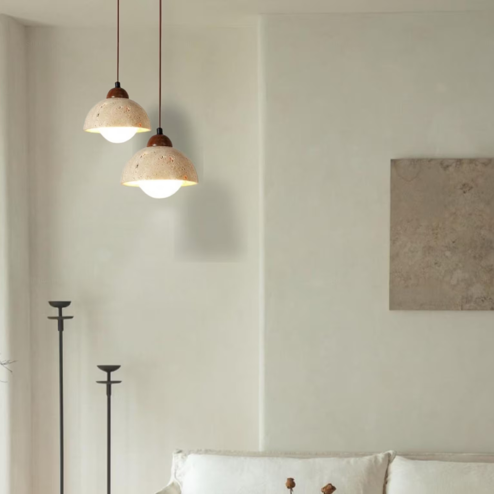 Lustra Travertine Pendant Light | Natural Stone Lamp for Modern & Classic Interiors - Styyler