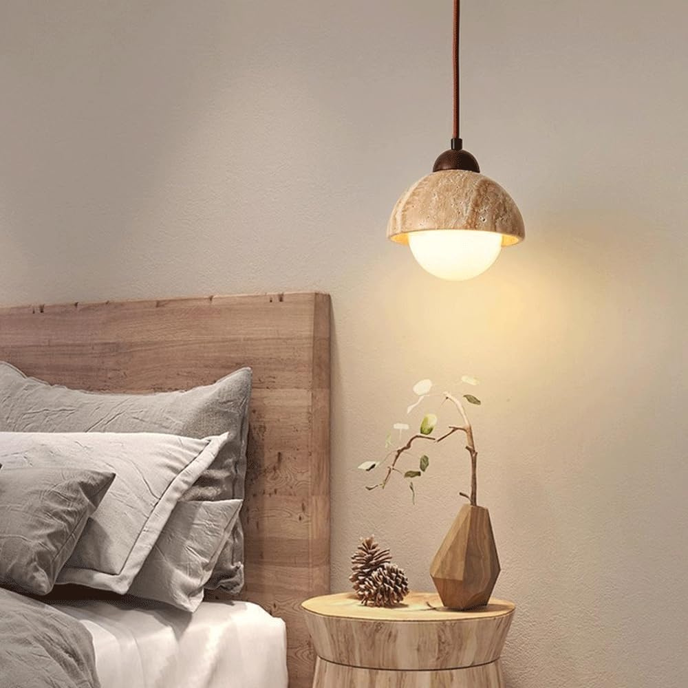 Lustra Travertine Pendant Light | Natural Stone Lamp for Modern & Classic Interiors - Styyler