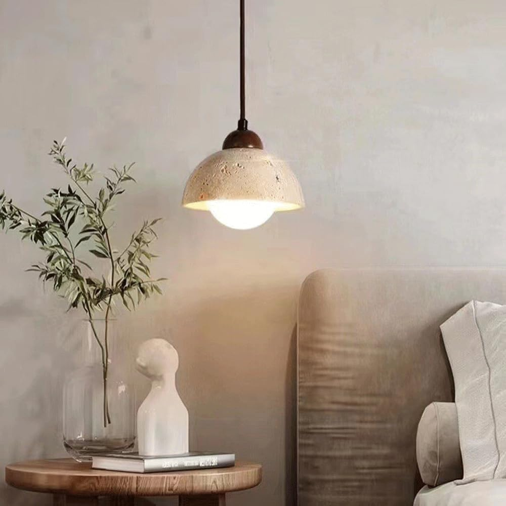 Lustra Travertine Pendant Light | Natural Stone Lamp for Modern & Classic Interiors - Styyler