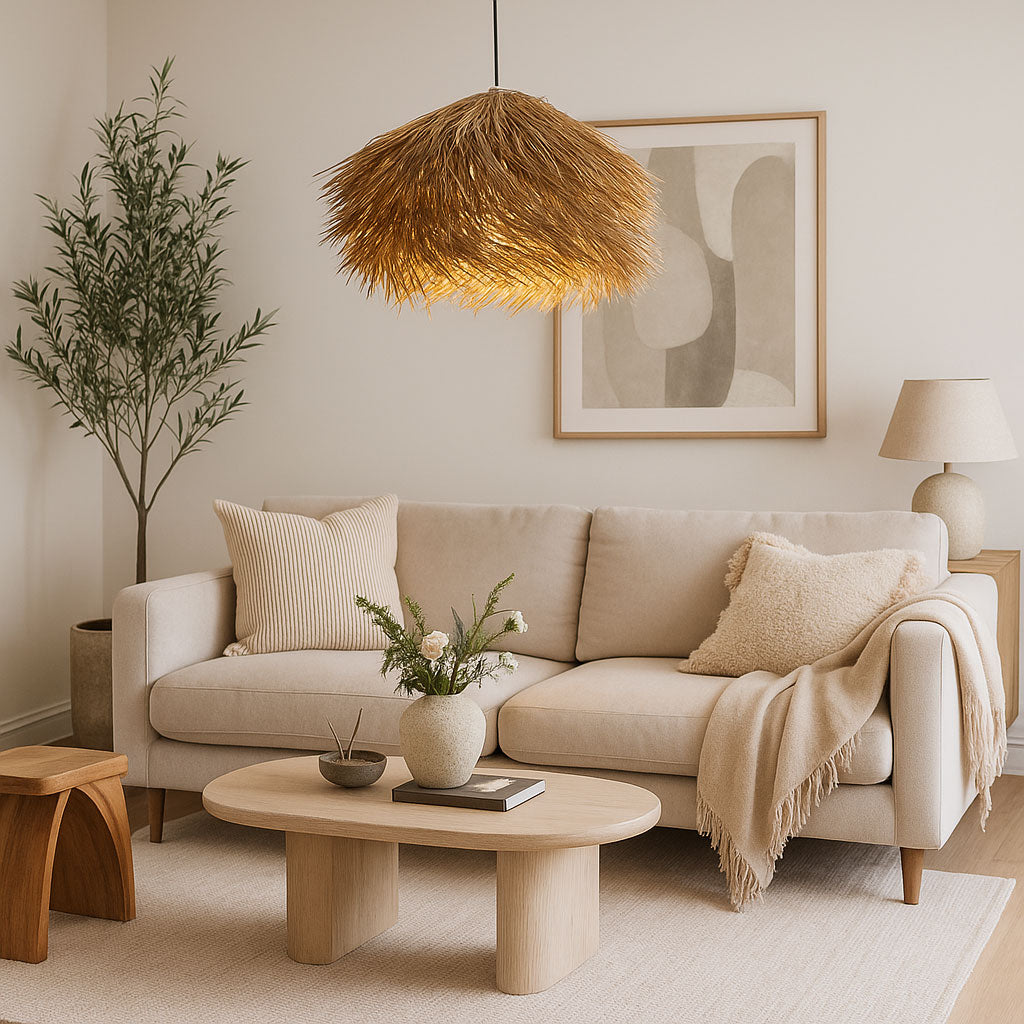 Takumi Handmade Japanese Rattan Pendant Lamp | Natural Woven Chandelier Light (40–80cm) - Styyler