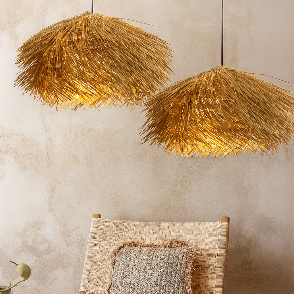 Takumi Handmade Japanese Rattan Pendant Lamp | Natural Woven Chandelier Light (40–80cm) - Styyler
