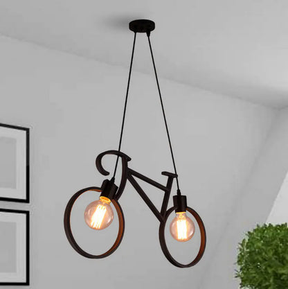 Nordic Modern Minimalist Double-Head Bicycle Pendant Light