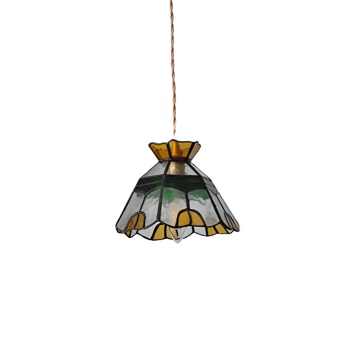 Vintage-Inspired Pendant Light with Handmade Bubble Glass Shade and Wrought Iron Fixture – Elegant Ceiling Hanging Light 0