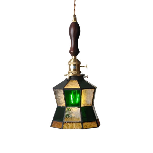 Vintage-Inspired Pendant Light with Handmade Bubble Glass Shade and Wrought Iron Fixture – Elegant Ceiling Hanging Light 8
