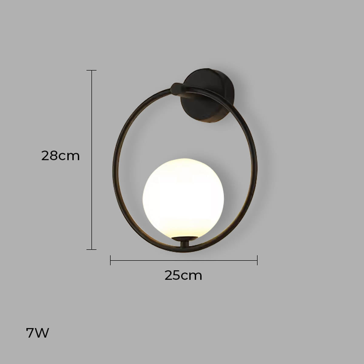 ORLIN Wall-Mounted LED Lamp with Iron and Glass Design - Styyler
