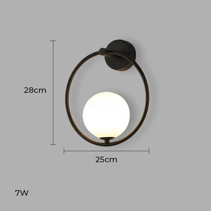 ORLIN Wall-Mounted LED Lamp with Iron and Glass Design - Styyler