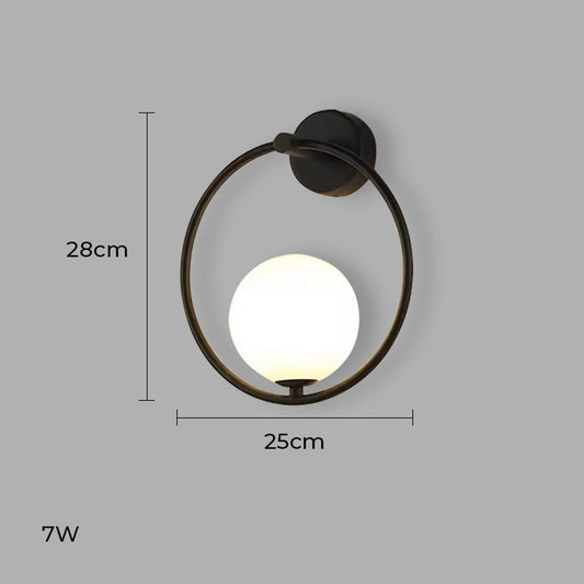 ORLIN Wall-Mounted LED Lamp with Iron and Glass Design - Styyler