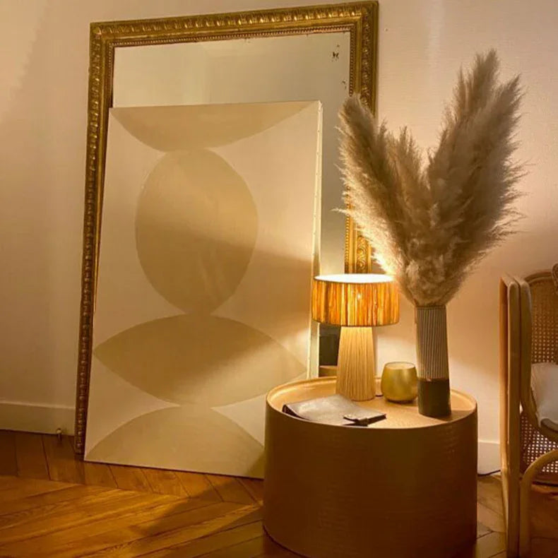 WickerGlow | Elegant Handcrafted Wicker Table Lamp for Bedroom and Living Room 5