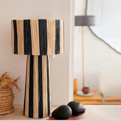 WickerGlow | Elegant Handcrafted Wicker Table Lamp for Bedroom and Living Room 8