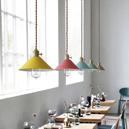 Colourful Cone Pendant Lights