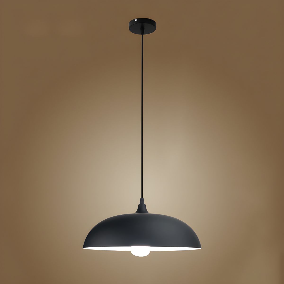ZINK Domed Metal Pendant Lamp | Vintage Style Minimalist Ceiling Light
