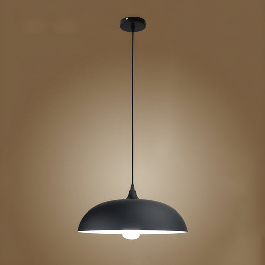 ZINK Domed Metal Pendant Lamp | Vintage Style Minimalist Ceiling Light