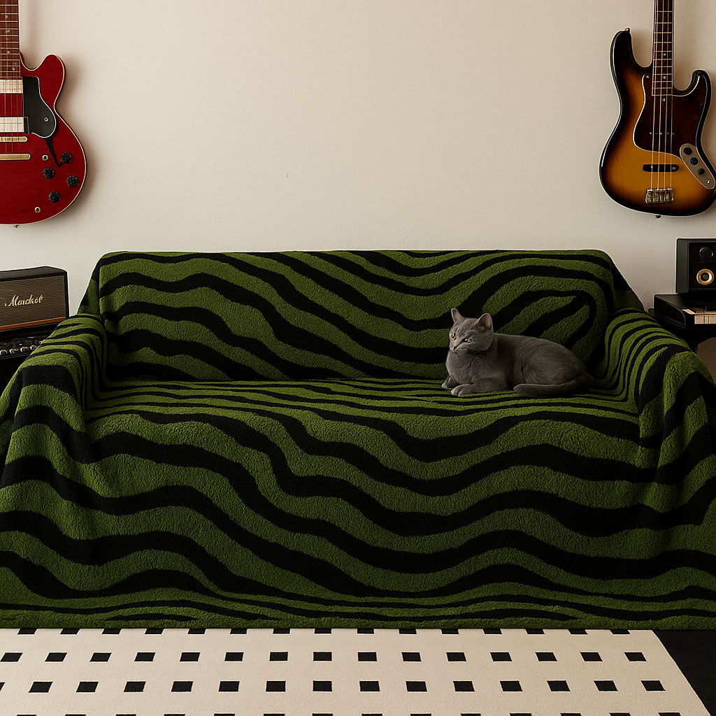 ZEBRA Plush Feel Zebra Print Sofa Cover – Bold, Soft and Stylish - Styyler