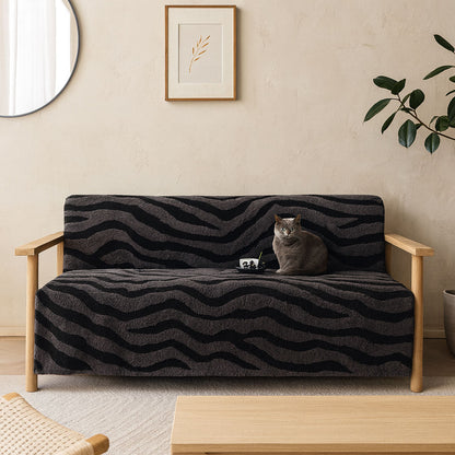 ZEBRA Plush Feel Zebra Print Sofa Cover – Bold, Soft and Stylish - Styyler