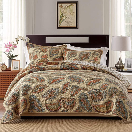 Carnaby Bedding Set | King Size Cotton Floral Three-Piece Bedding