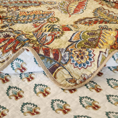 Carnaby Bedding Set | King Size Cotton Floral Three-Piece Bedding