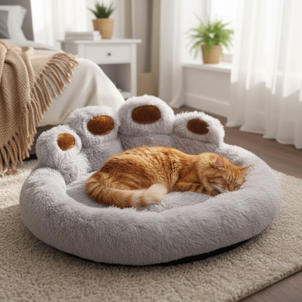CozyPaw Dog Bed | Furry Fleece Bed for Dogs