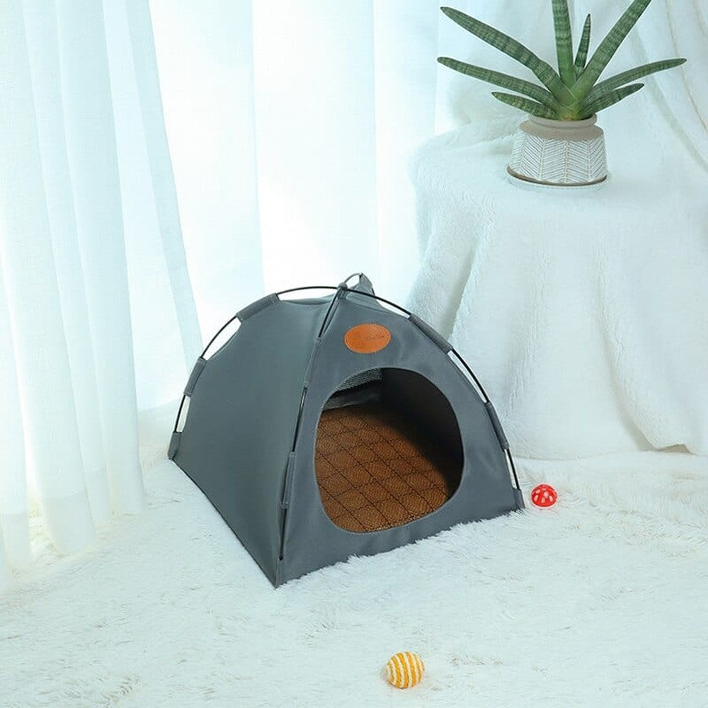 Snoozio Cat Nest | Cozy Camping Tent with Cushion