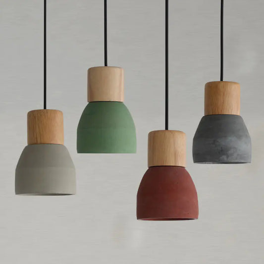 TEDIR Nordic Minimalist Concrete Pendant Light | Vintage Hanging Lamp