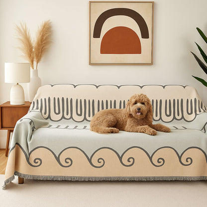 Doodle Cloud Sofa Cover | Colourful Pet Friendly Couch Protector Throw