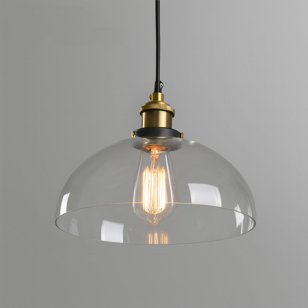 Forge Vintage Industrial Pendant Lamps | Clear Handblown Glass - Styyler