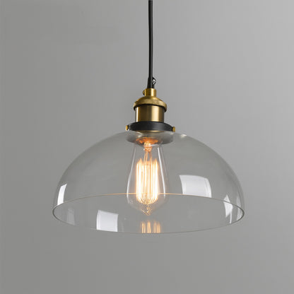 Forge Vintage Industrial Pendant Lamps | Clear Handblown Glass - Styyler