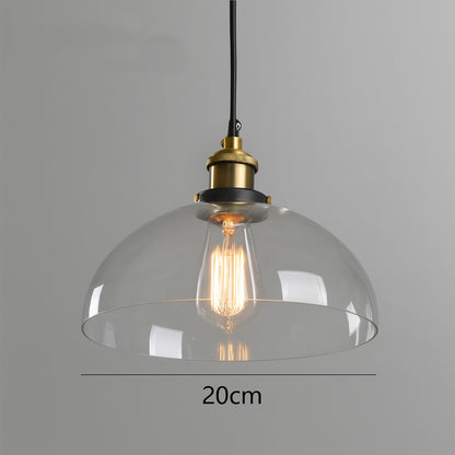 Forge Vintage Industrial Pendant Lamps | Clear Handblown Glass - Styyler