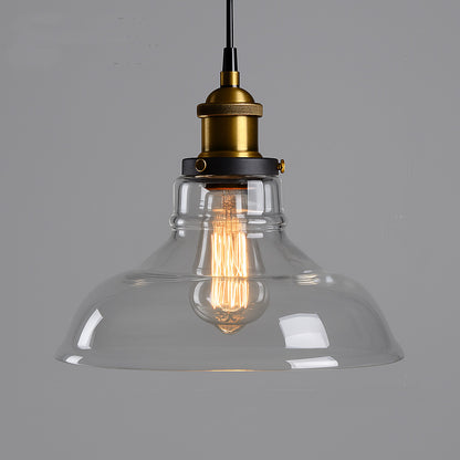 Forge Vintage Industrial Pendant Lamps | Clear Handblown Glass - Styyler